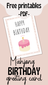 Free Printable Mahjong Birthday Cards: Celebrate with Style! - Mahjong ...