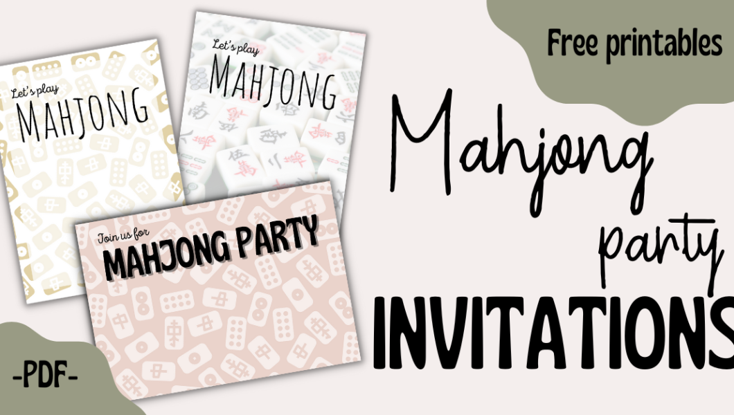 Mahjong party invitations free printable