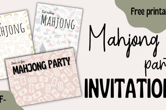 Mahjong party invitations free printable