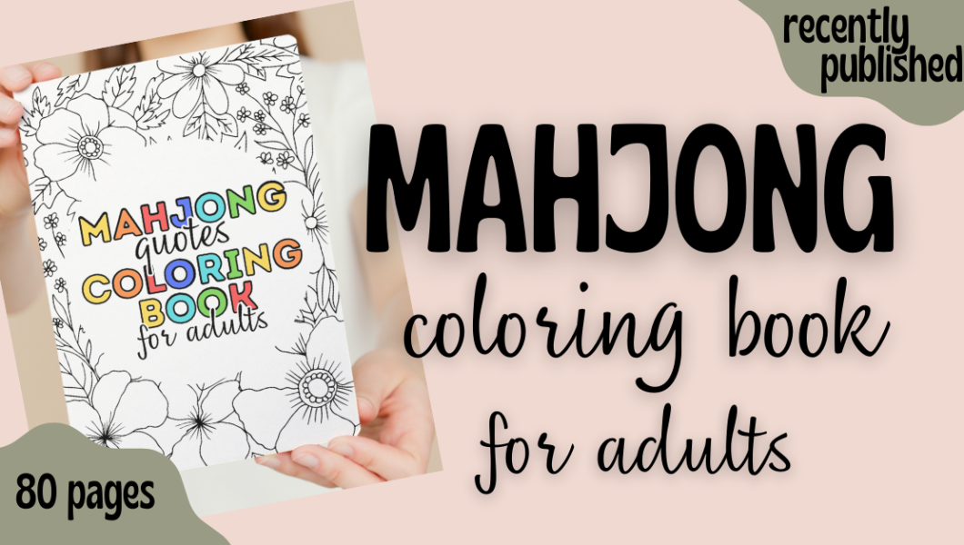 mahjong coloring book for adults