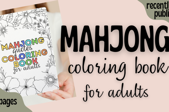 mahjong coloring book for adults