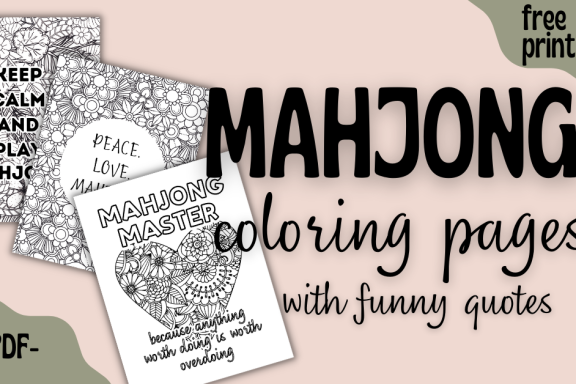 free printable mahjong coloring pages