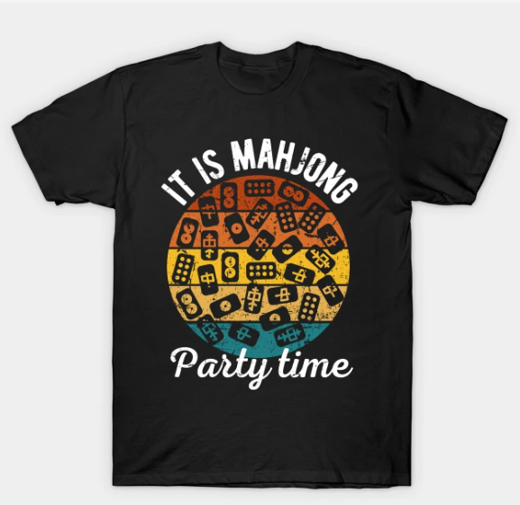 funny mahjong t-shirt mahjong party time