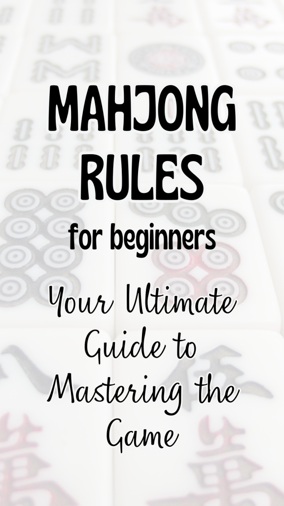 mahjong rules for beginners
