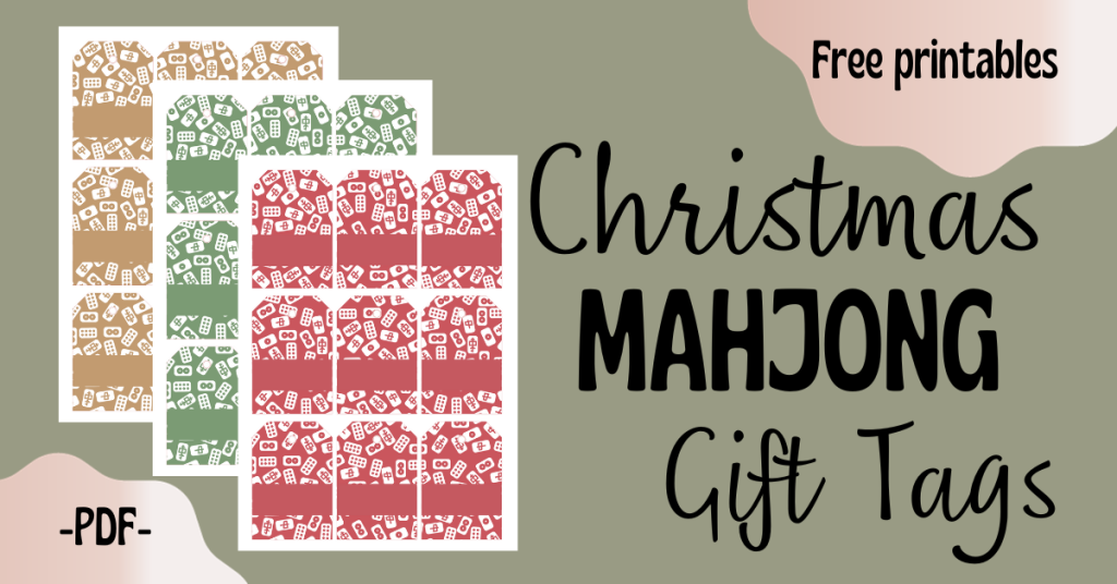 christmas mahjong gift tags