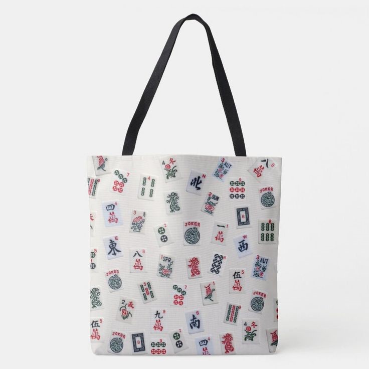  american mah jongg tiles tote bag