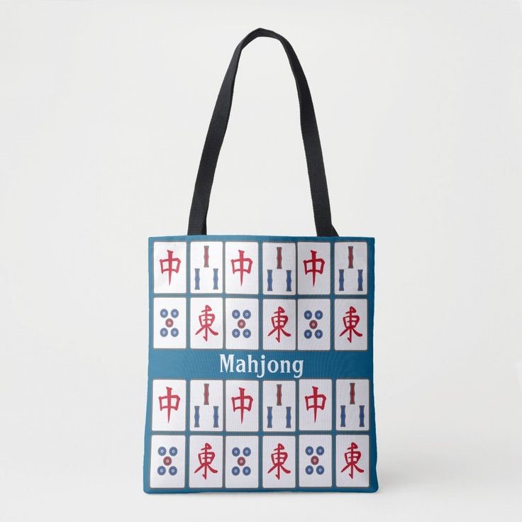 personalized mahjong tote bags